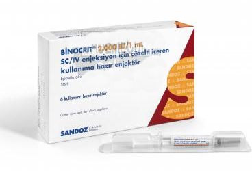 BINOCRIT 2000 IU/1,0 ML SC/IV ENJEKSIYON ICIN COZELTI ICEREN 6 KULLANIMA HAZIR ENJEKTOR